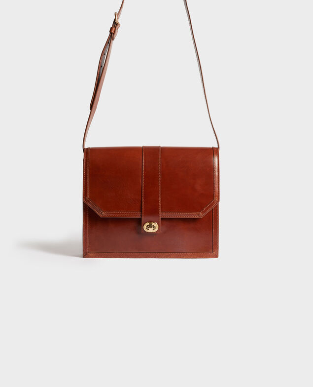 Vintage-style leather bag Pumpkin spice
