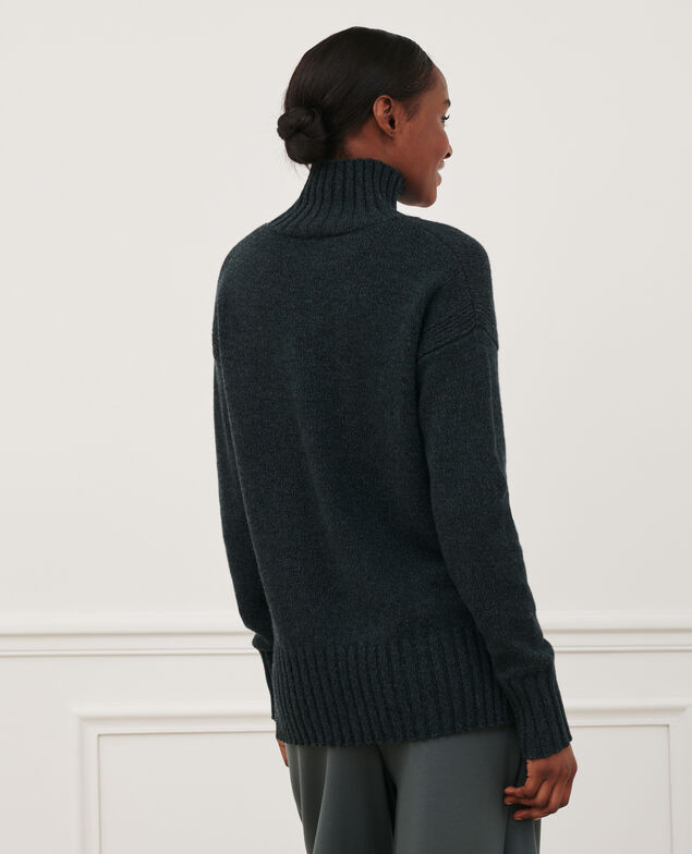Virgin wool high neck jumper 8844 55 green