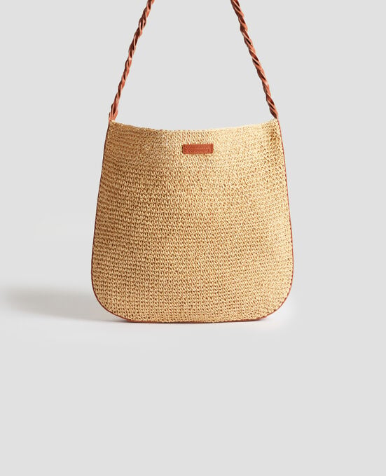 Crochet bag with shoulder strap 7003 30 NATURAL