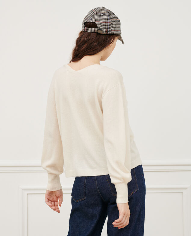 Loose cashmere 3D jumper Jet stream