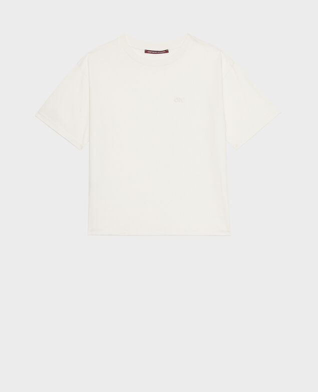  Oversize cotton t-shirt Jet stream
