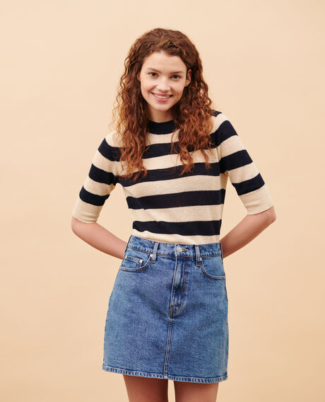 Denim mini skirt 0642 vintage wash denim 3sse201c64