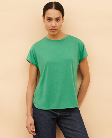 Loose cotton t-shirt 0542 pine green 3ste274c14