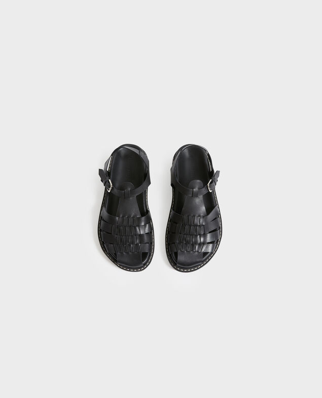 Leather sandals 09 black