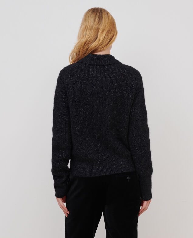 Alpaca blend polo neck jumper