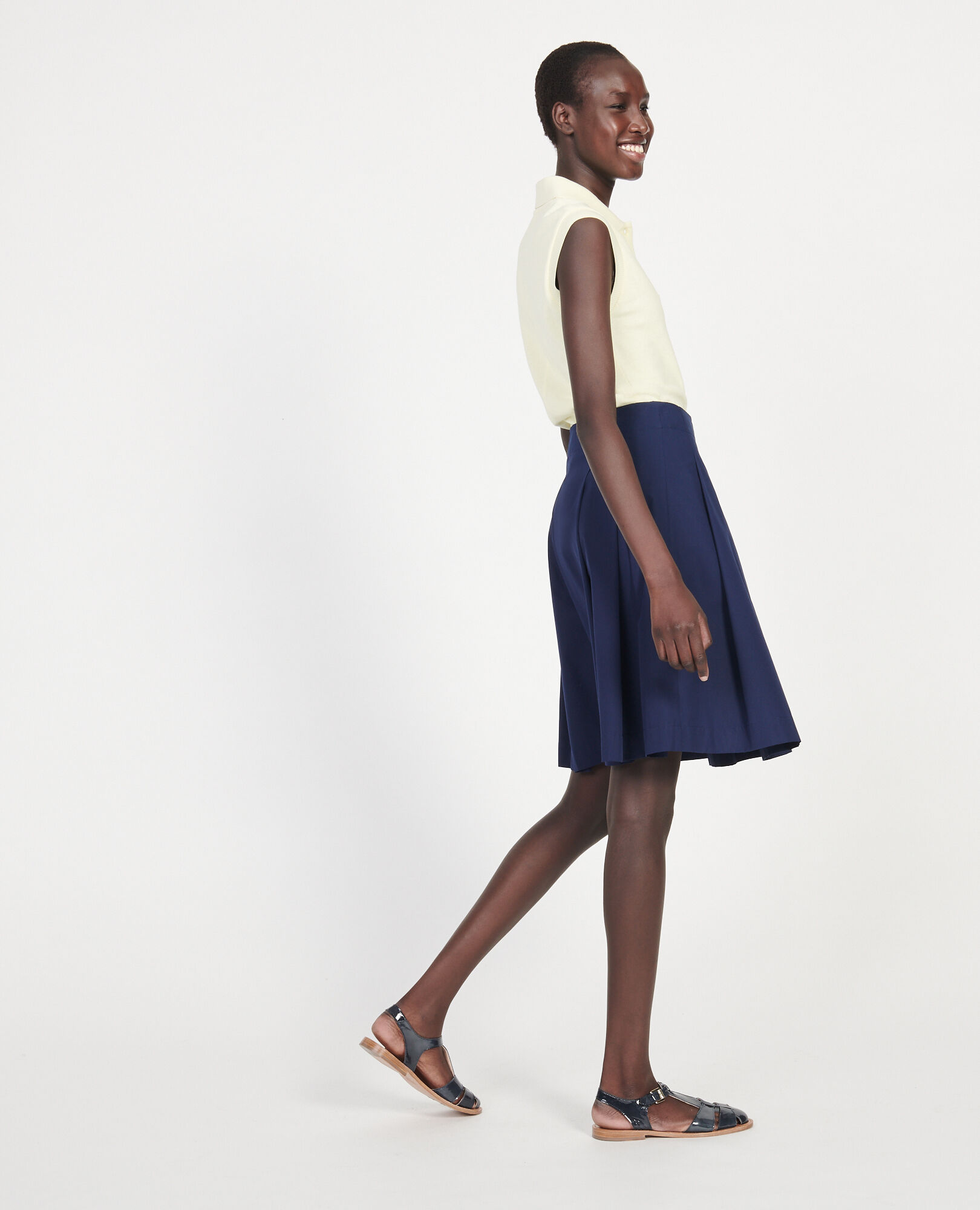 Navy blue 2025 cotton skirt