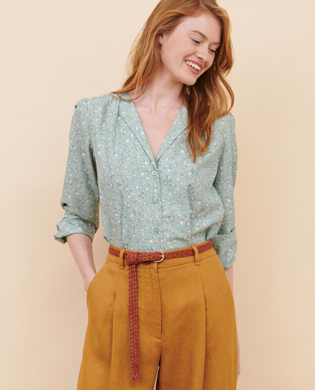 Loose shirt 96 print green