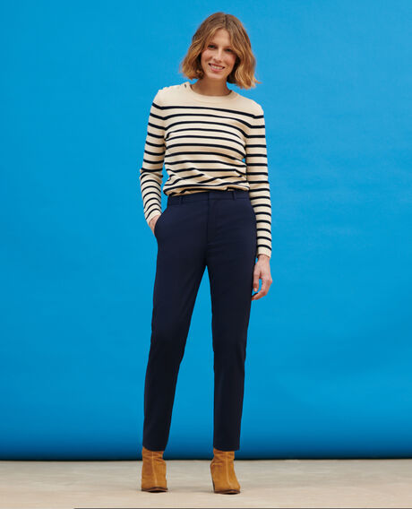 MARGUERITE - Cigarette trousers 0693 navy 3spa231w01