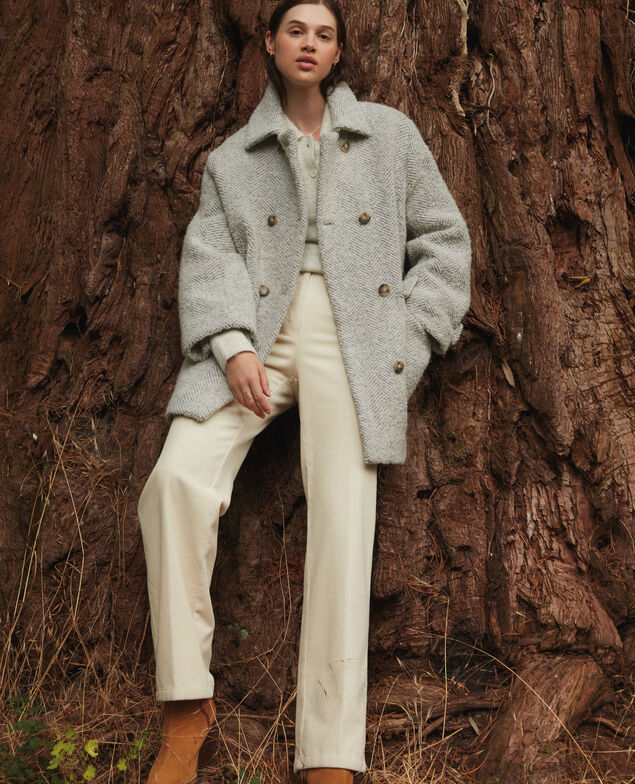 Wool blend coat