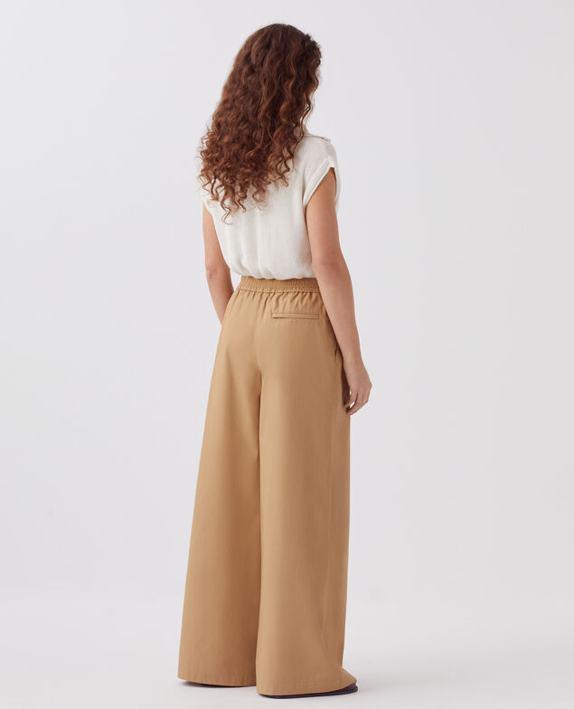 YVONNE - Loose trousers J330 cartouche beige