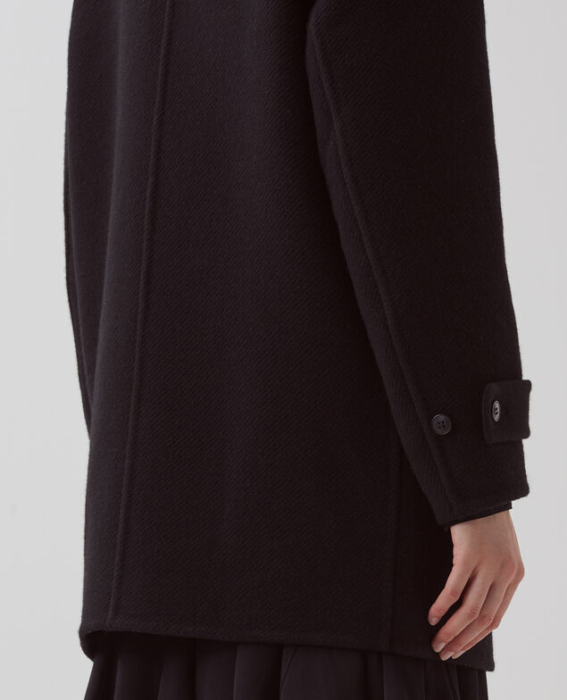 Mid-length coat H091 black beauty