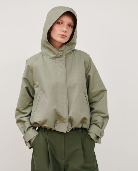 Linen blend jacket 0560 VETIVER