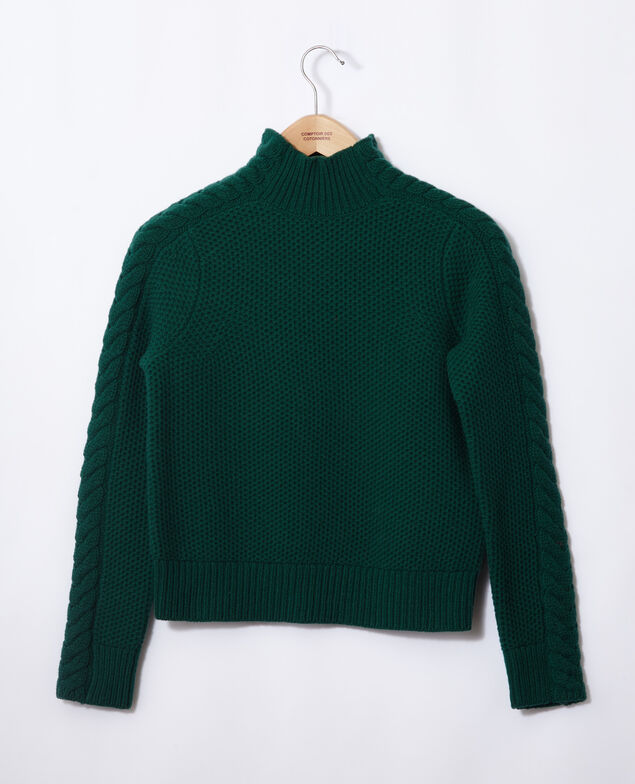  Wool jumper with braid detail Evergreen Garouk