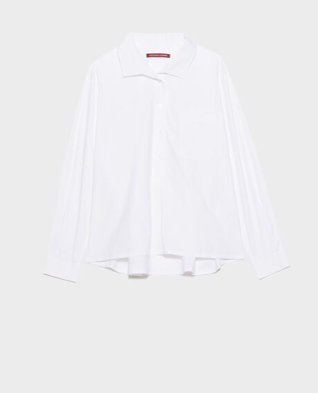 Loose cotton kaftan shirt 0007 white 3sbl018c12
