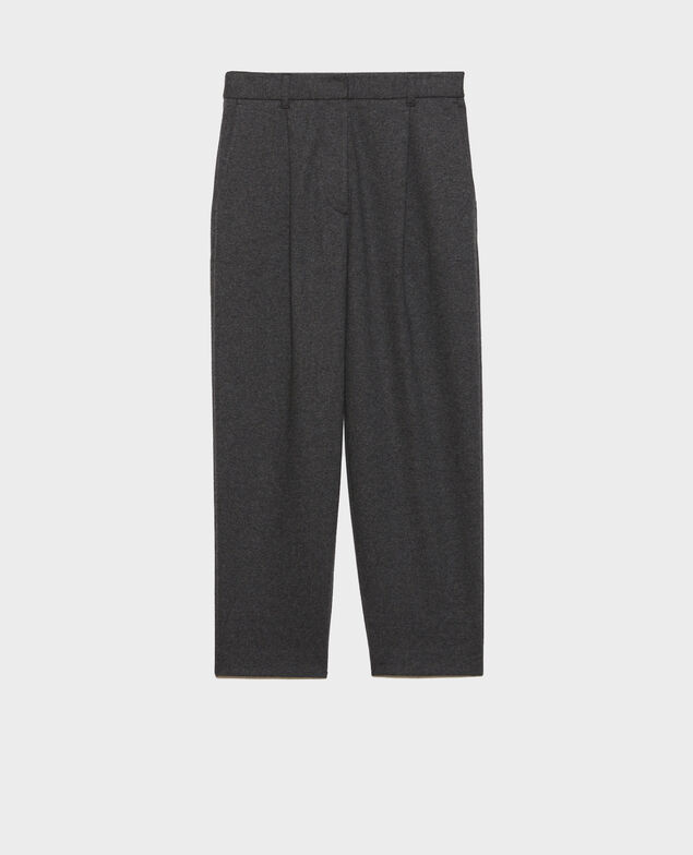 Wool jersey cigarette pants 8897 04 gray