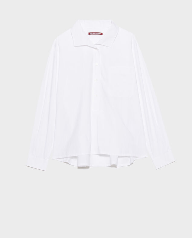 Loose cotton kaftan shirt 0007 white 3sbl018c12