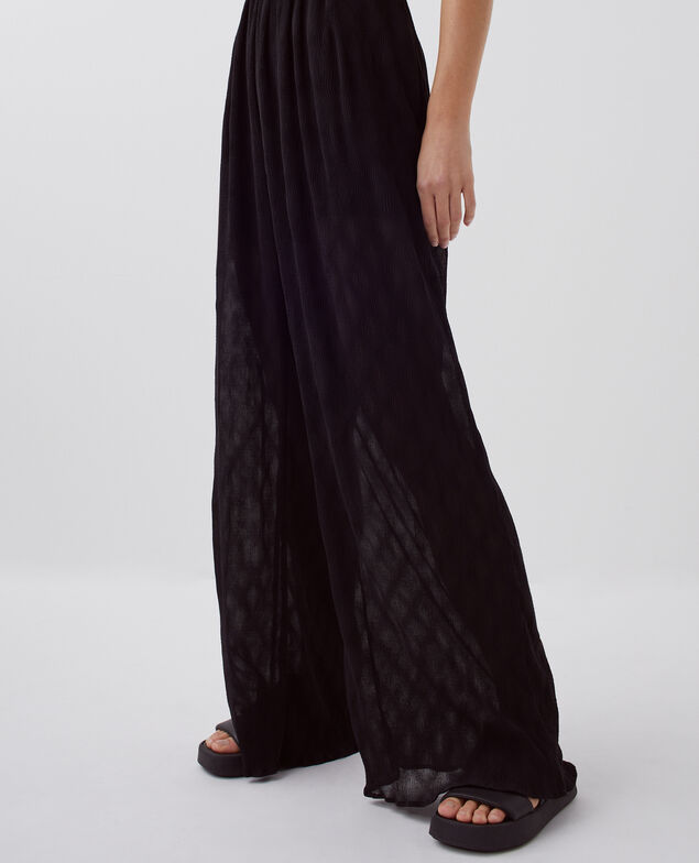 Silky smock jumpsuit H091 black beauty