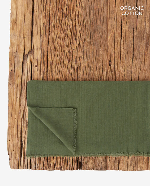 Cotton scarf Laurel green