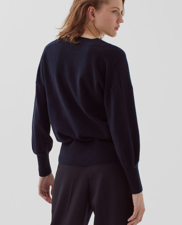 Cashmere V-neck jumper H695 night sky