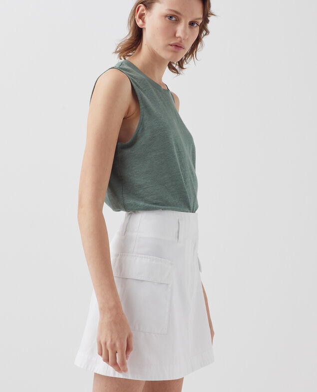 Cargo mini skirt H001 brillant white