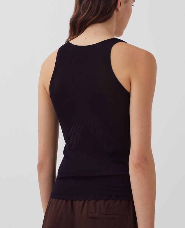 Rib knit tank dress H695 night sky