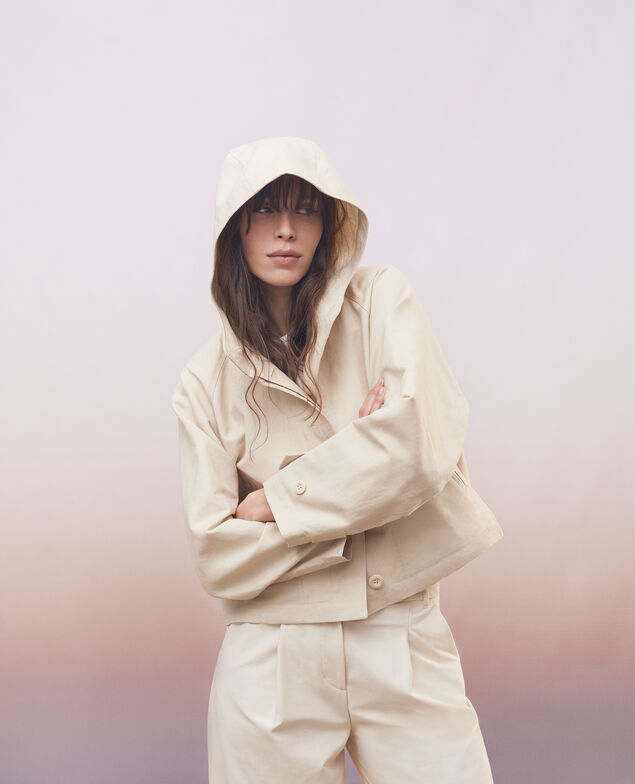 Linen blend jacket 0300 castle wall 3sja110c23
