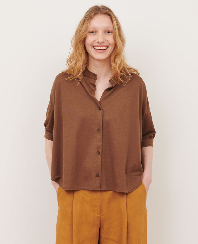 Short-sleeve top 35 brown