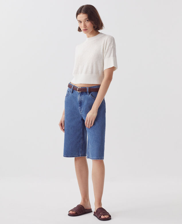 Short-sleeve jumper H013 gardenia