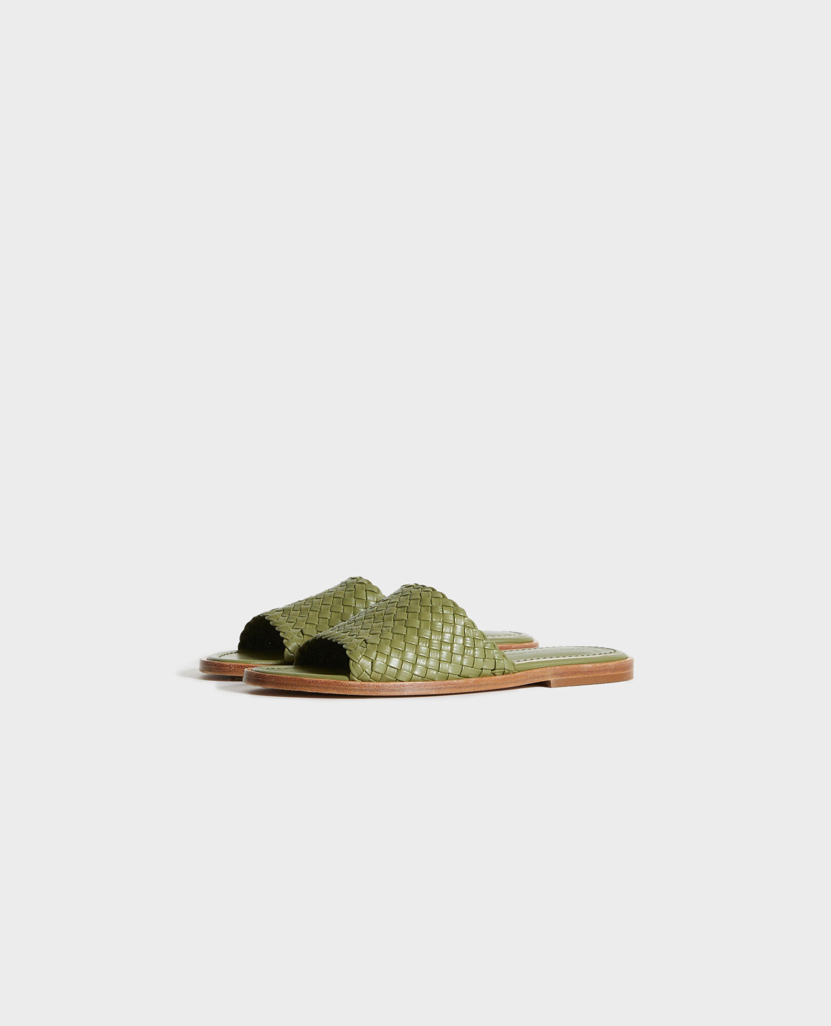 PAM - Leather sandals 58 green 2ss22354
