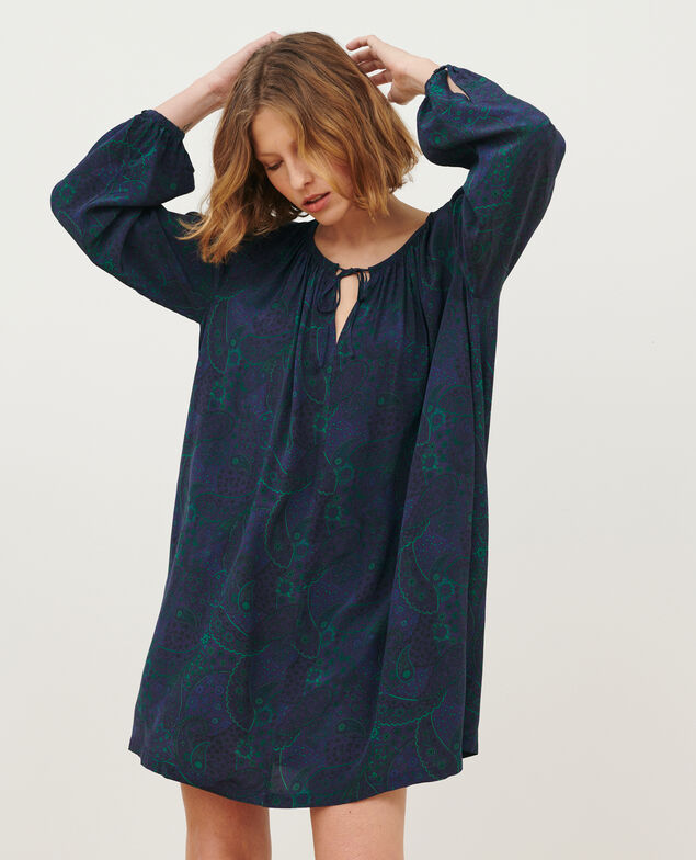 Silky printed dress