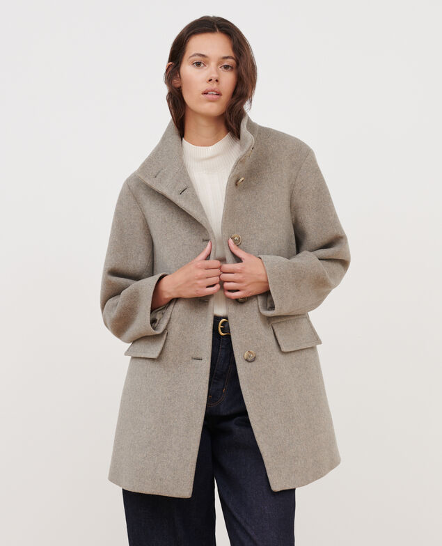 Wool blend short coat