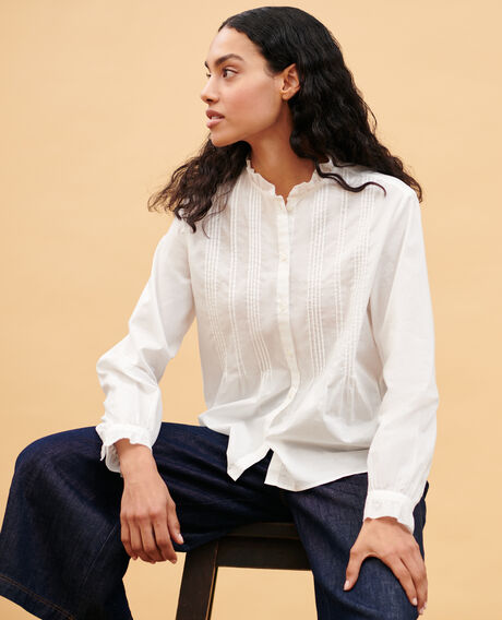 Cotton shirt 4224 gardenia 3ssh007c01