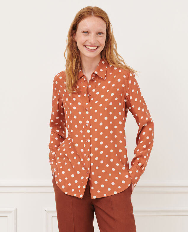 SIBYLLE - Silk shirt 95 print red