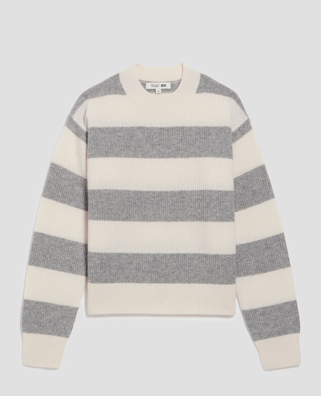 Wool jumper I014 st grey/white