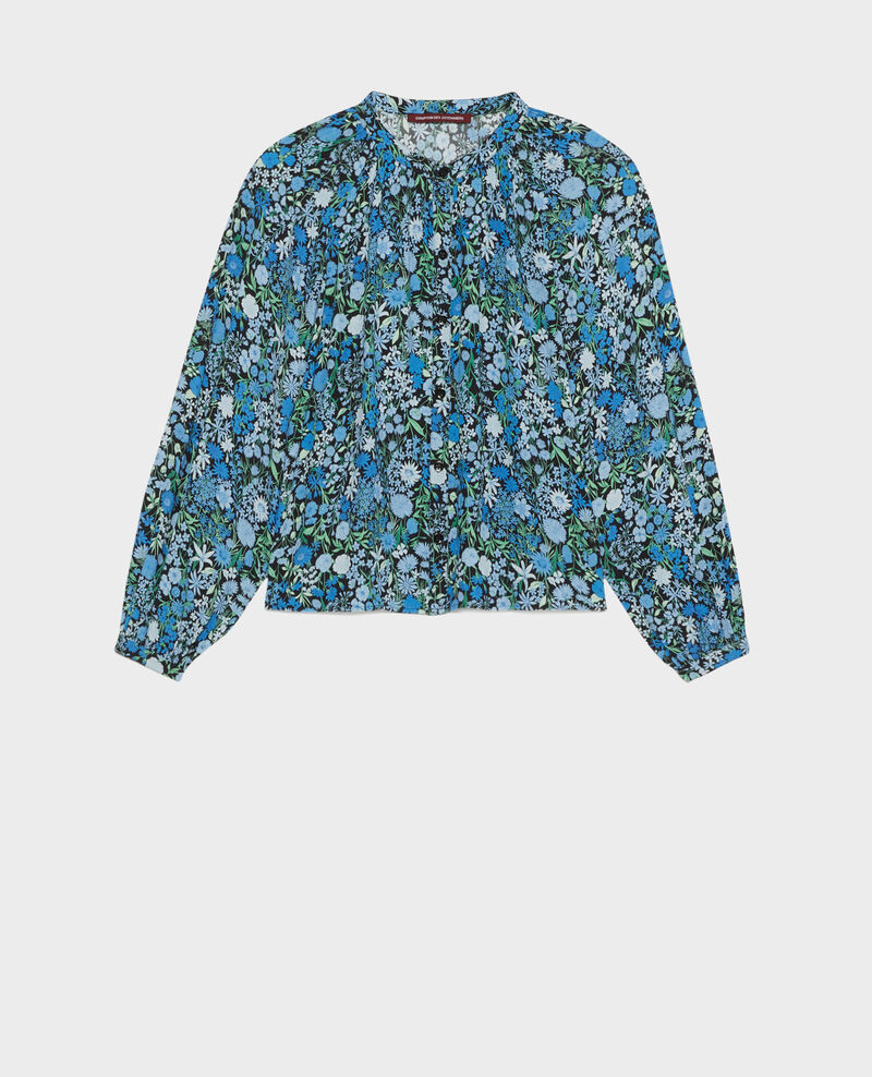Loose printed blouse 98 print blue 2sbl257v04