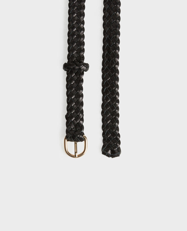 Leather belt 09 black