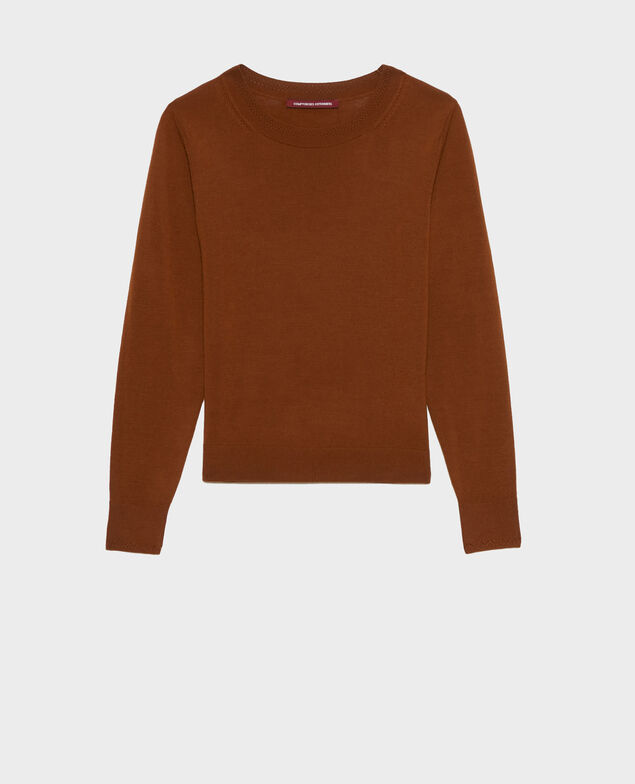 Round neck merino wool jumper Monks robe