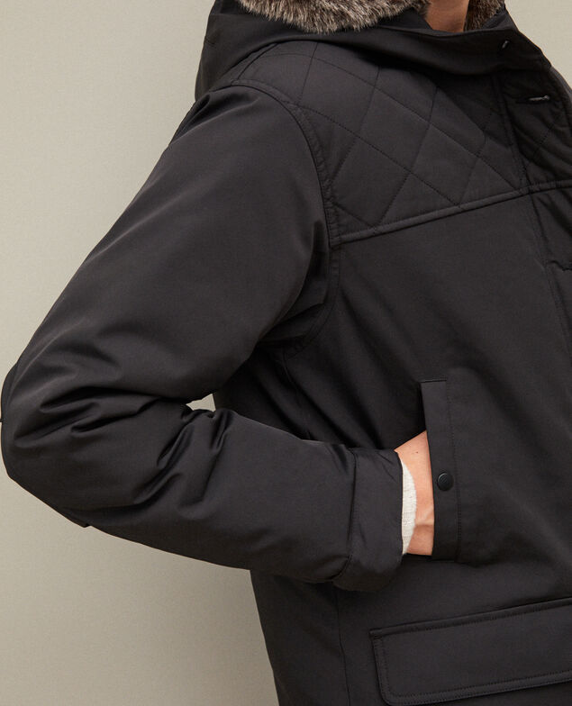 Hooded parka Noir