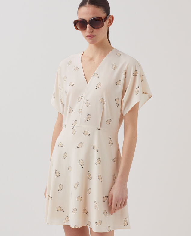 Floaty mini dress J492 ma paisley gold