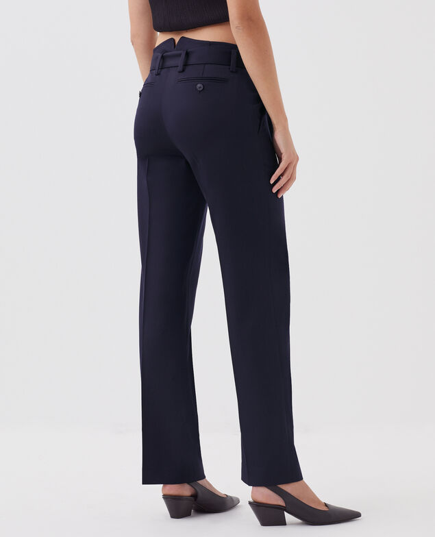 COLETTE - Slim fit straight wool trousers H695 night sky
