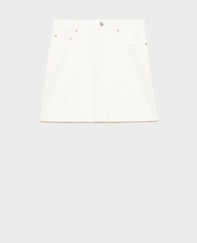 Denim mini skirt 0003 white denim