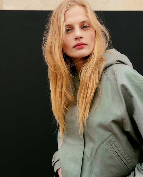 Linen blend jacket 0560 vetiver 3sja110c23