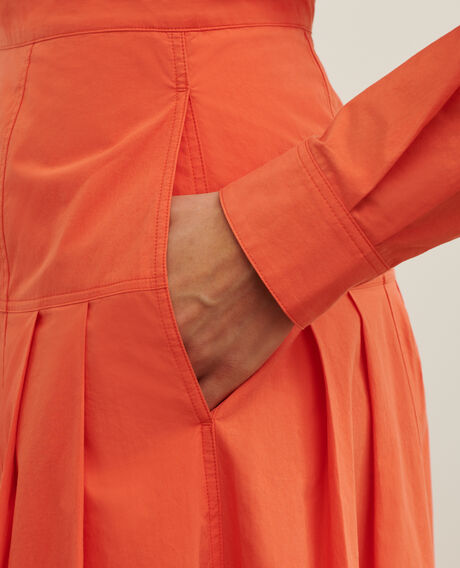 Cotton maxi skirt 0250 tiger lily orange 3ssk042c12