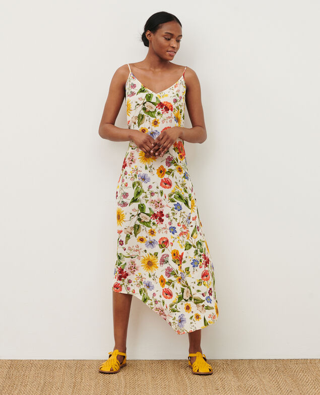 Silky asymmetric dress