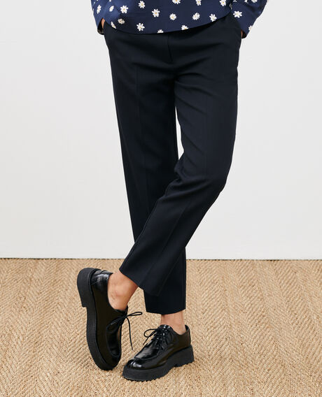 MARGUERITE - Cigarette trousers Black beauty Noko
