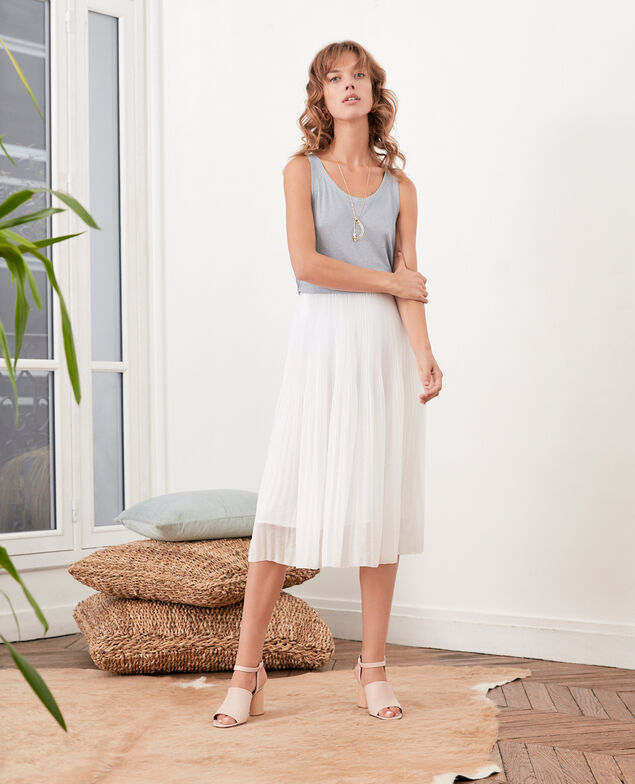 Pleated skirt Blanc