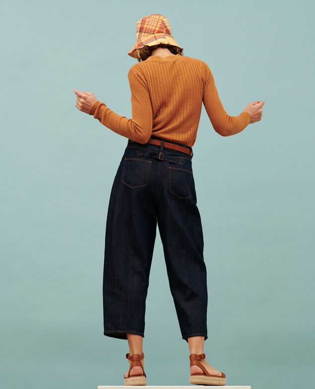 PEGGY - Denim carrot trousers