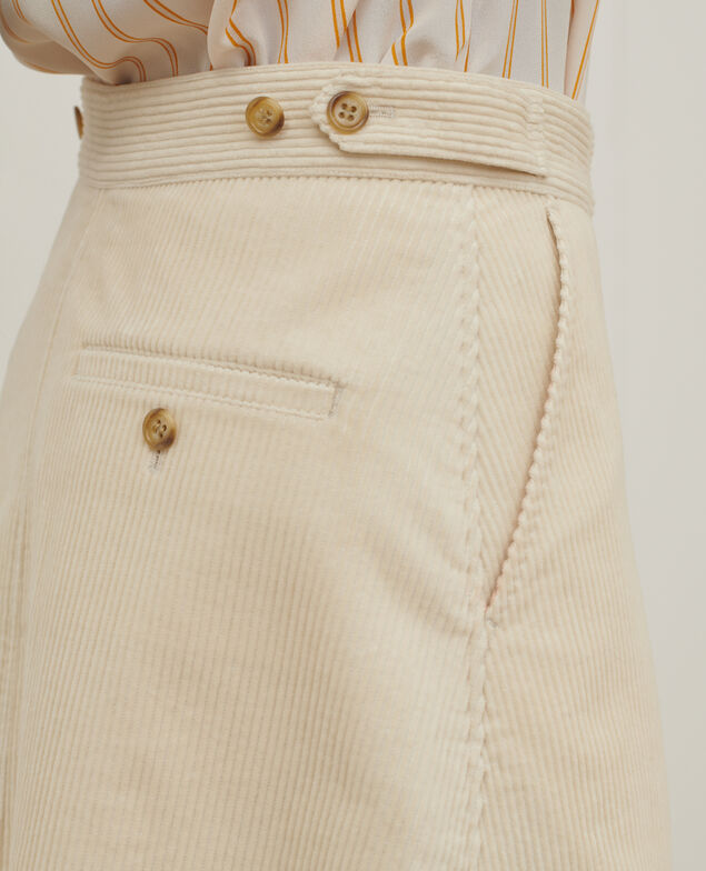 Corduroy mini skirt 7107c 02 white 2wsk140c01