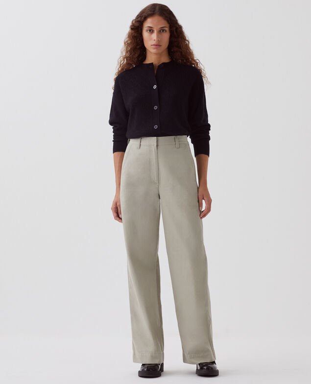 BLANDINE - Straight trousers H030 abbey stone