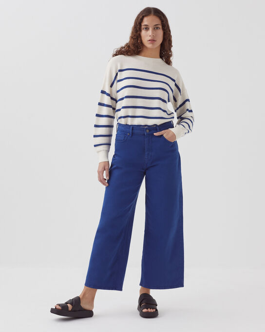 EMY - Wide cropped jeans H660 SODALITE BLUE